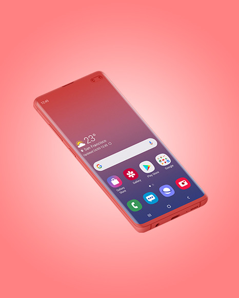 Clay Samsung Galaxy S10 Mockup PSD #1