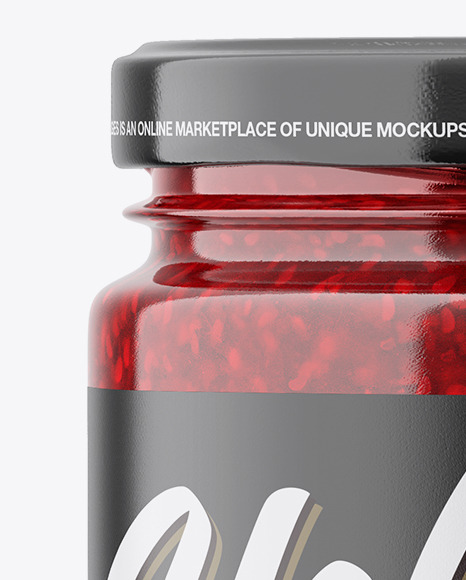 Download Glass Jar With Raspberry Jam Mockup In Jar Mockups On Yellow Images Object Mockups PSD Mockup Templates