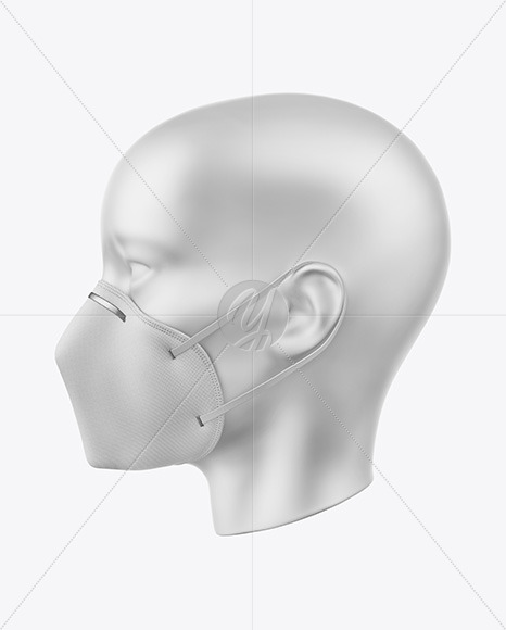 Face Mask With Nose Grip Mockup In Apparel Mockups On Yellow Images Object Mockups