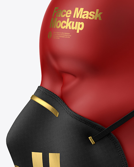 Face Mask With Nose Grip Mockup In Apparel Mockups On Yellow Images Object Mockups