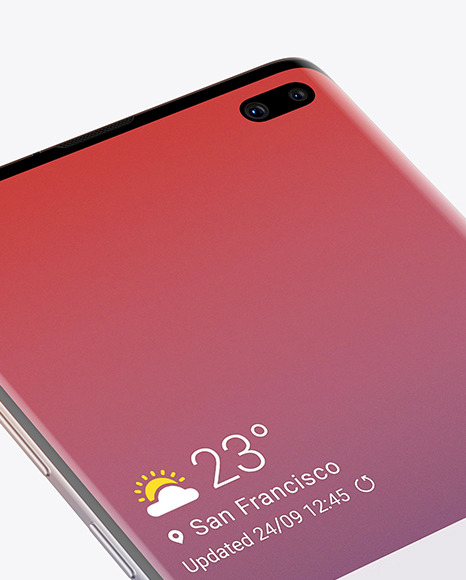 Nacre Samsung Galaxy S10 Mockup PSD #2