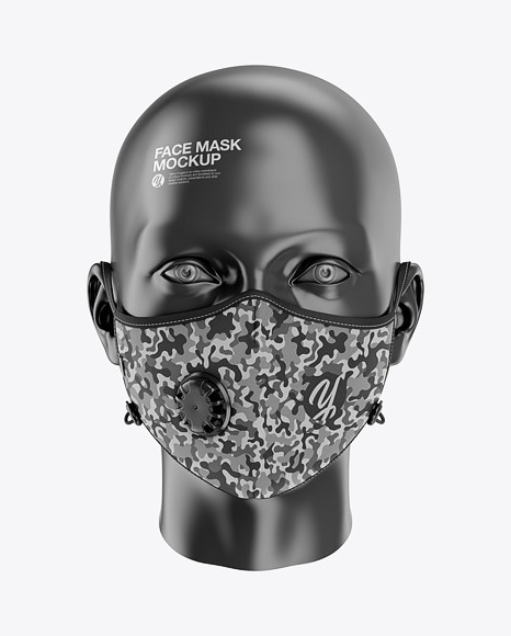 Download Anti Pollution Face Mask With Exhalation Valve Front View In Apparel Mockups On Yellow Images Object Mockups