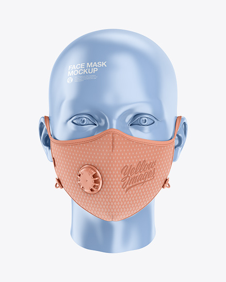 Download Anti Pollution Face Mask With Exhalation Valve Front View In Apparel Mockups On Yellow Images Object Mockups