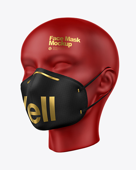 Download Face Mask With Nose Grip Mockup In Apparel Mockups On Yellow Images Object Mockups