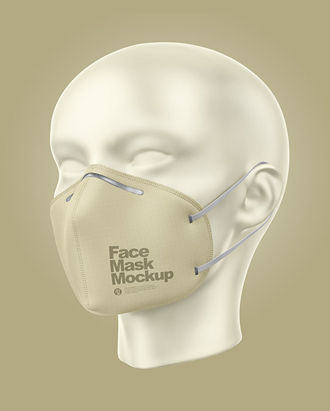 Download Face Mask With Nose Grip Mockup In Apparel Mockups On Yellow Images Object Mockups PSD Mockup Templates