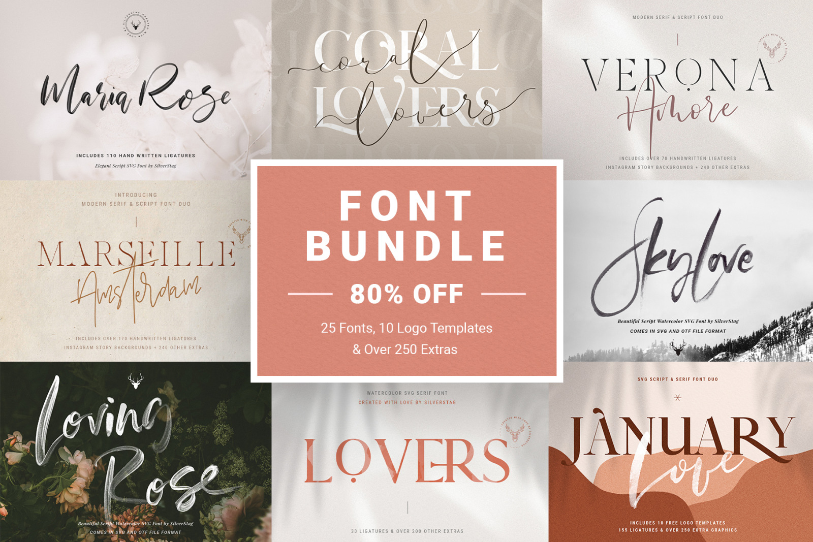 80 Off Font Bundle Limited Time Edition In Fonts On Yellow Images Creative Store