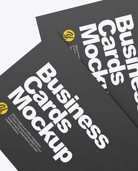 Three Paper Business Cards Mockup PSD #2