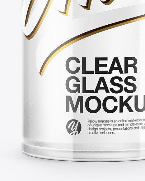 Clear Glass with Water Mockup PSD #4