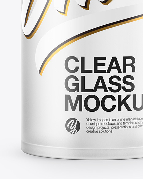 Frosted Glass with Water Mockup PSD #4