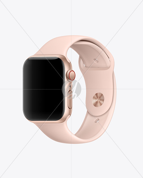 Apple Watch Series 4 Mockup In Device Mockups On Yellow Images Object Mockups