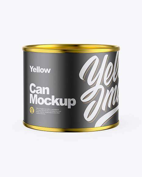 Matte Metallic Can Mockup PSD #2
