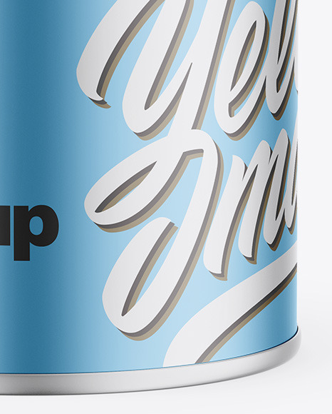 Matte Metallic Can Mockup PSD #6