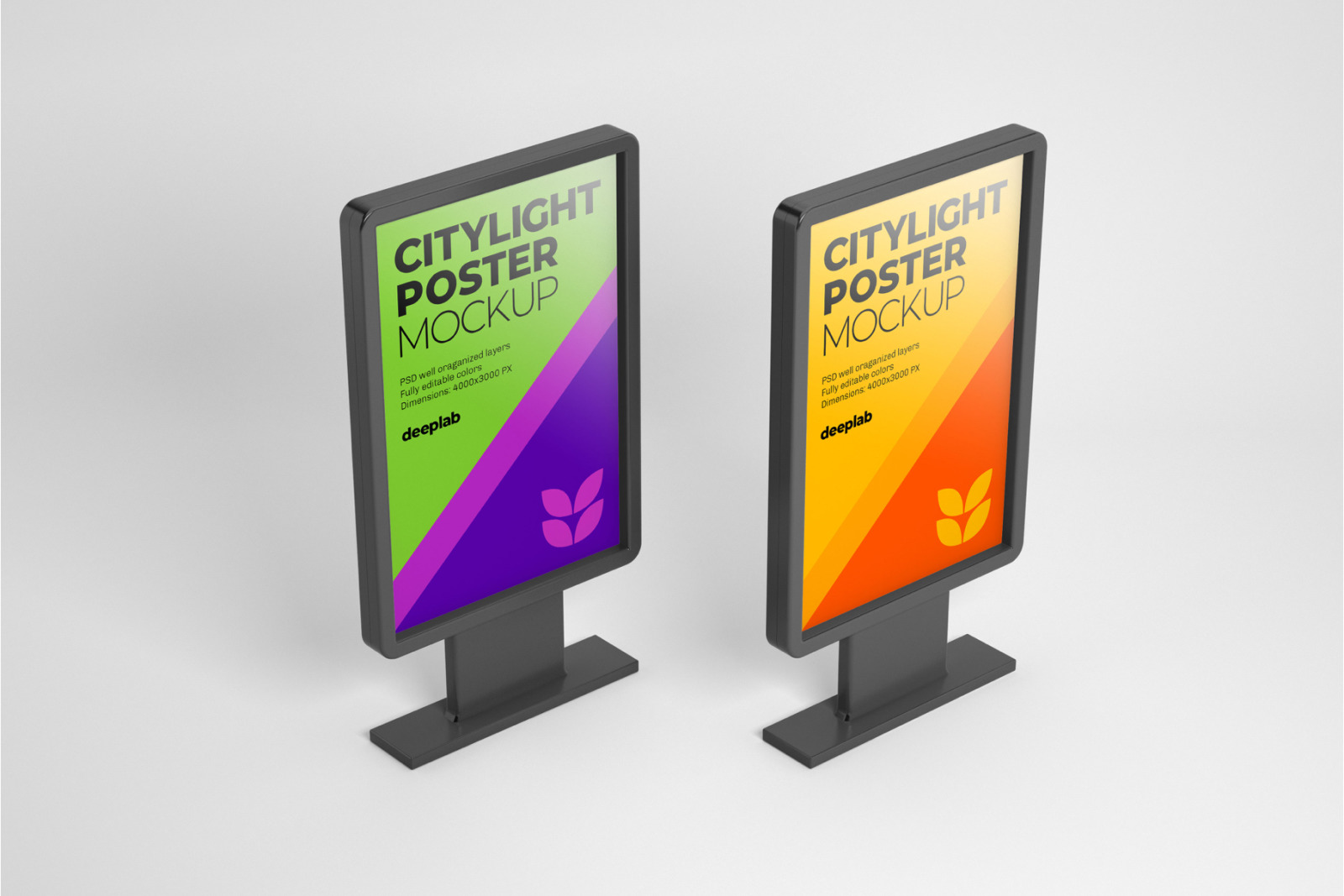 Download Citylight Poster Mockup Set In Outdoor Advertising Mockups On Yellow Images Creative Store PSD Mockup Templates