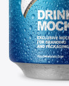 Can with Water Drops Mockup