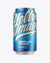 Can with Water Drops Mockup