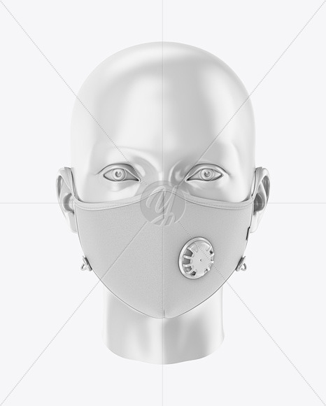 Download Anti Pollution Face Mask With Exhalation Valve Front View In Apparel Mockups On Yellow Images Object Mockups Yellowimages Mockups