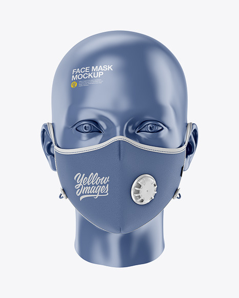 Download Full Face Mask Mockup - Free PSD Mockups