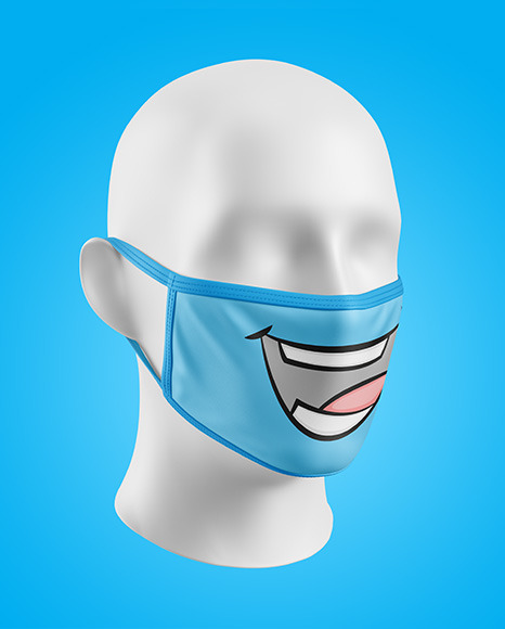 Face Mask Mockup In Apparel Mockups On Yellow Images Object Mockups