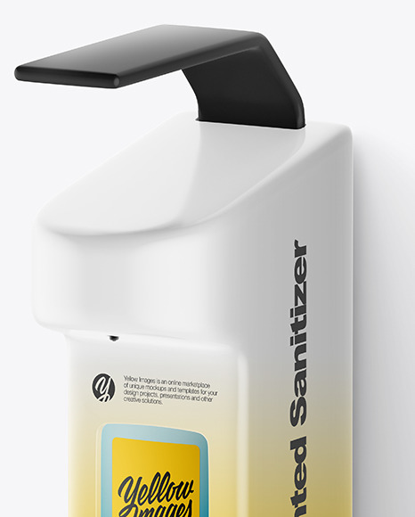 Wall Dispenser with Hand Sanitizer Mockup PSD #6