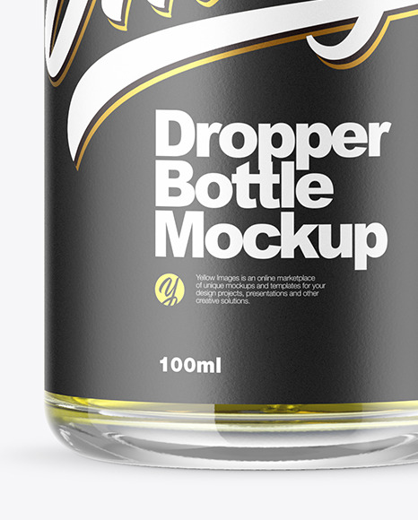 Download Clear Glass Dropper Bottle With Oil Mockup In Bottle Mockups On Yellow Images Object Mockups Yellowimages Mockups