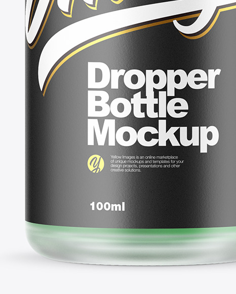 Frosted Dropper Bottle Mockup PSD #1