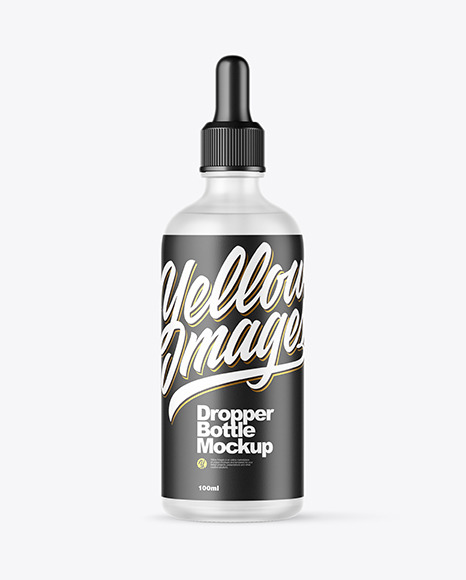 Frosted Dropper Bottle Mockup PSD #4