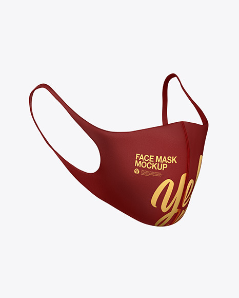 Download Free Face Mask Mockup In Apparel Mockups On Yellow Images Object PSD Mockups