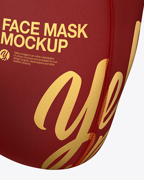 Face Mask Mockup In Apparel Mockups On Yellow Images Object Mockups