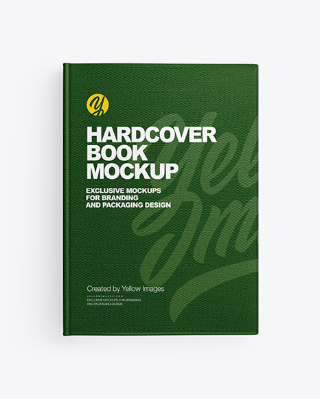 Hardcover Book W Fabric Cover Mockup In Stationery Mockups On Yellow Images Object Mockups