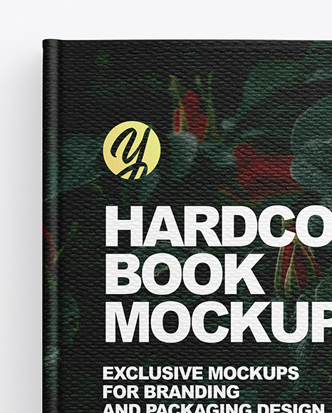 Download Hardcover Book W Fabric Cover Mockup In Stationery Mockups On Yellow Images Object Mockups PSD Mockup Templates