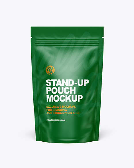 Paper Stand Up Pouch Mockup In Pouch Mockups On Yellow Images Object Mockups