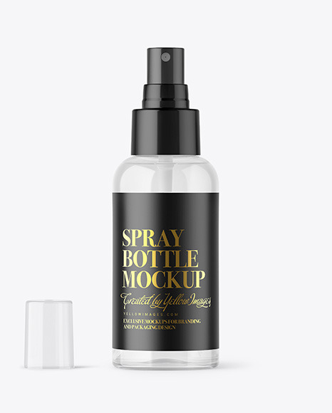 Clear Spray Bottle Mockup PSD #2