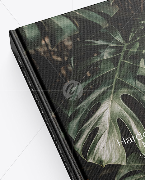 Hardcover Book w  Fabric Cover Mockup PSD #5