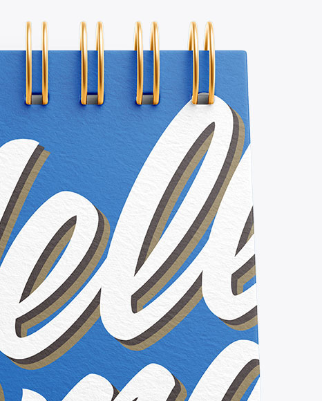 Textured Notebook Mockup With Pen PSD #1