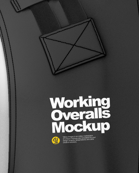 Download Working Overalls Mockup Back Half Side View In Apparel Mockups On Yellow Images Object Mockups