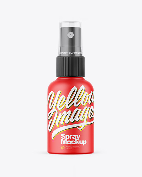 Download Matte Spray Bottle Mockup in Bottle Mockups on Yellow Images Object Mockups