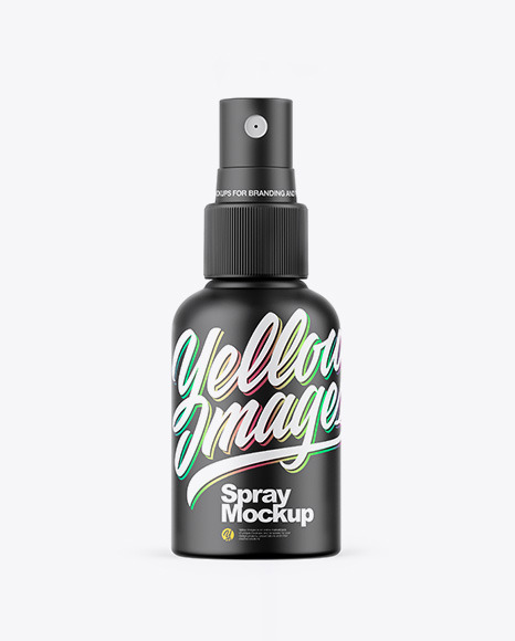 Matte Spray Bottle Mockup In Bottle Mockups On Yellow Images Object Mockups