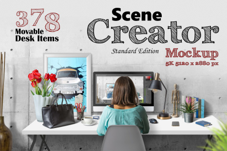 Download Newest Scene Generators On Yellow Images Creative Store PSD Mockup Templates