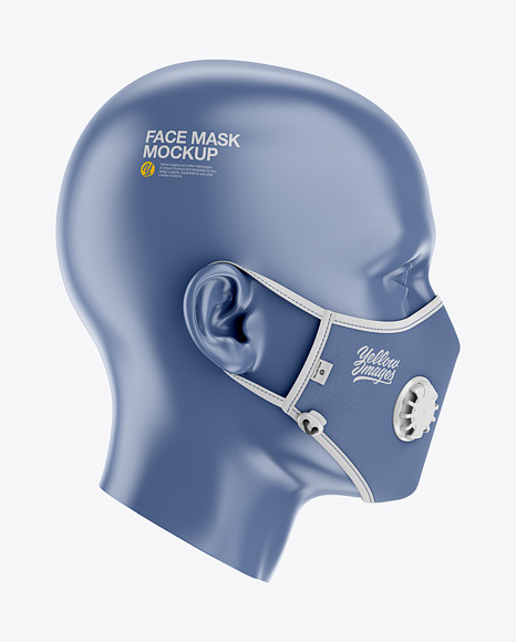 Download Anti-Pollution Face Mask with Exhalation Valve - Side View ...