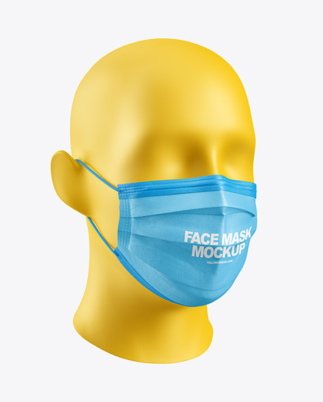 Download Face Mask Mockup In Apparel Mockups On Yellow Images Object Mockups PSD Mockup Templates