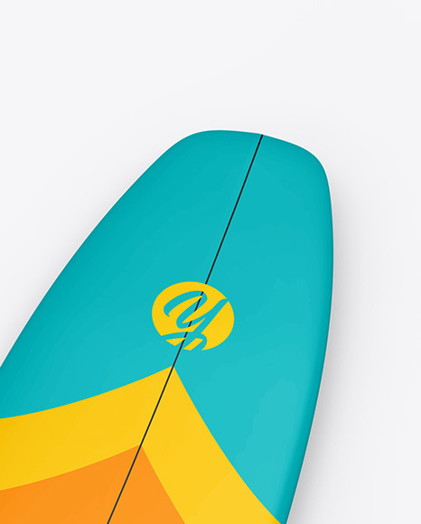 Surfboard Mockup In Object Mockups On Yellow Images Object Mockups