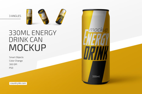 Download Soda Can Mockups In Packaging Mockups On Yellow Images Creative Store PSD Mockup Templates