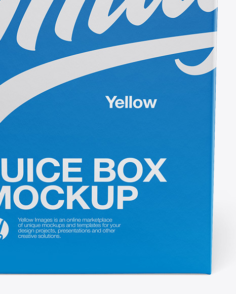 Download Milk Box Mockup - Front view (High Angle) in Box Mockups on Yellow Images Object Mockups