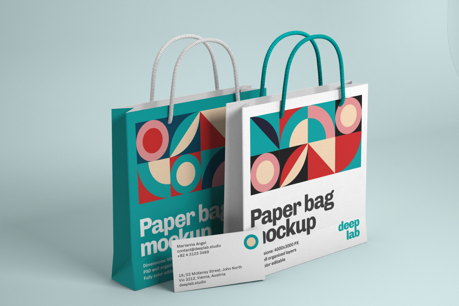 Download Paper Bag & Business Card Branding Mockup Set in ...