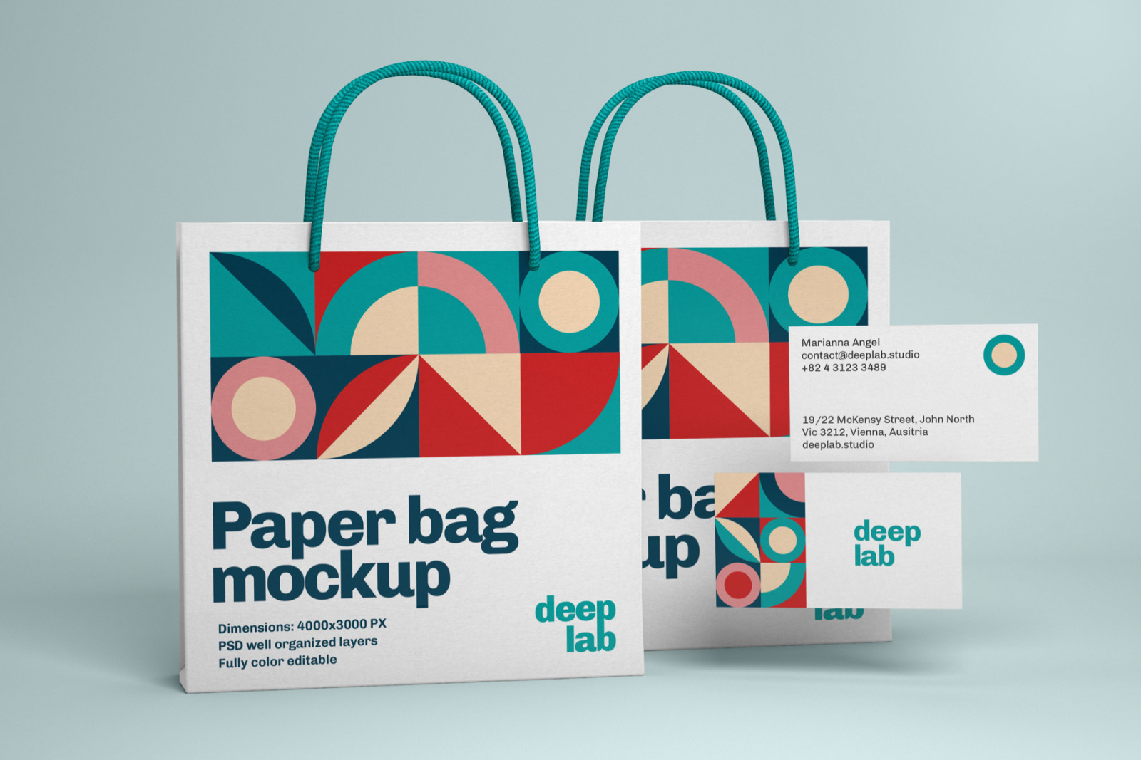 Download Paper Bag & Business Card Branding Mockup Set in ...