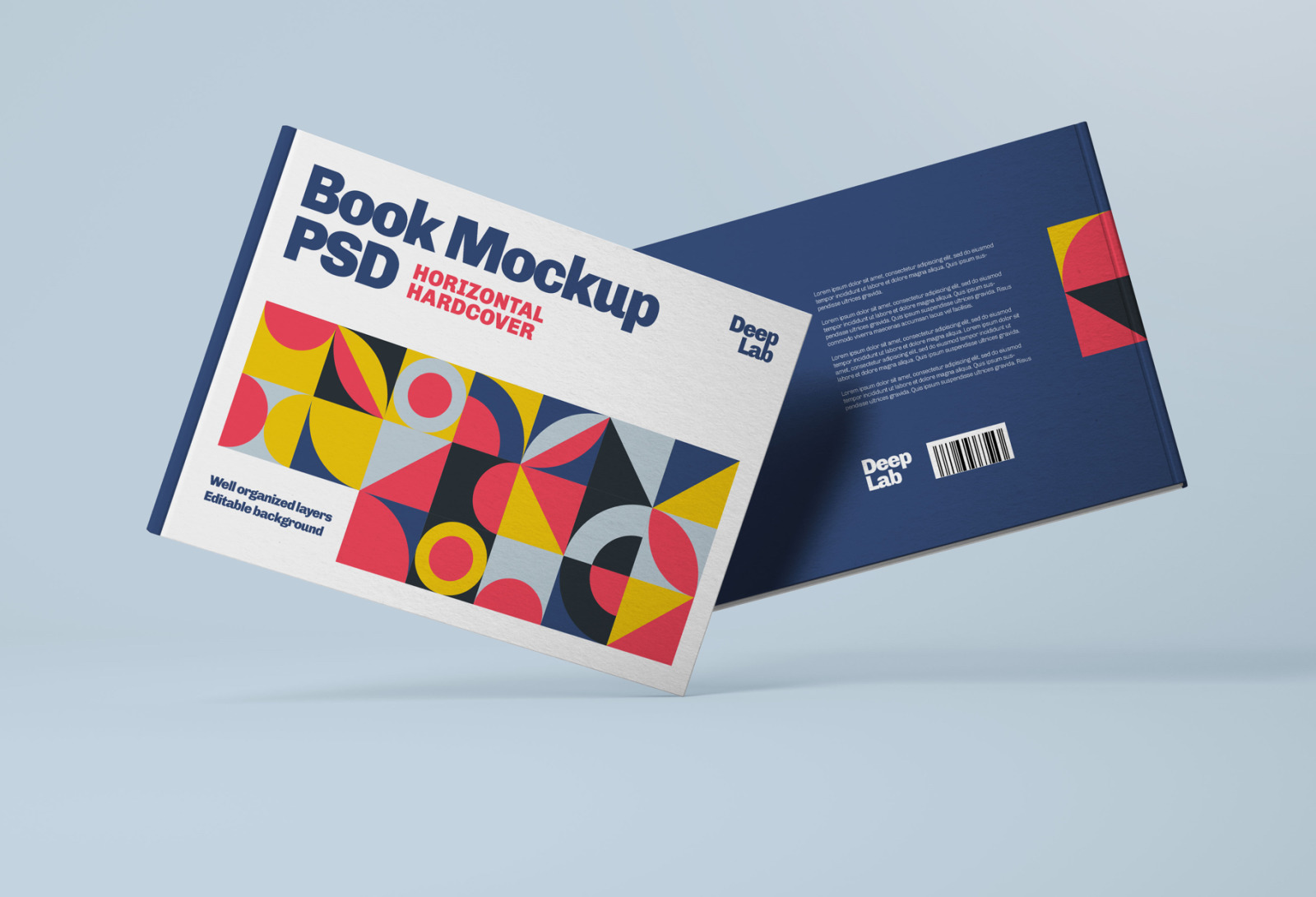 Download Horizontal Book Cover Mockup Set In Product Mockups On Yellow Images Creative Store PSD Mockup Templates