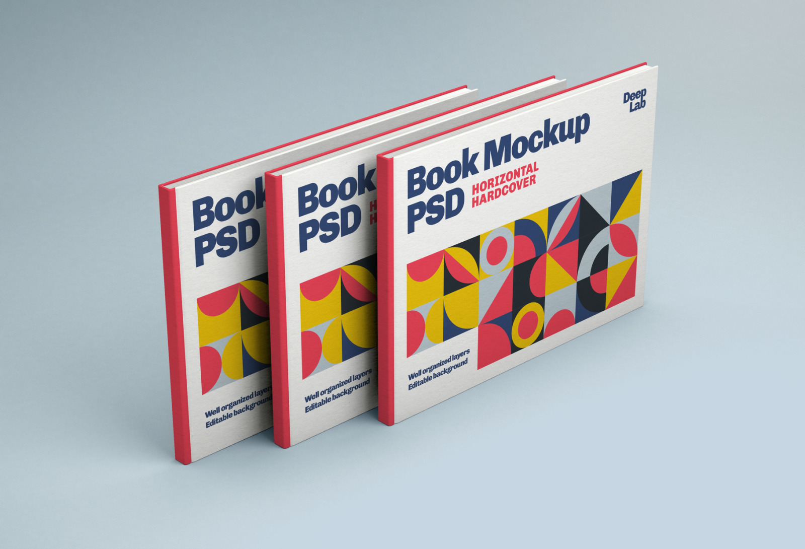 Download Horizontal Book Cover Mockup Set In Product Mockups On Yellow Images Creative Store PSD Mockup Templates