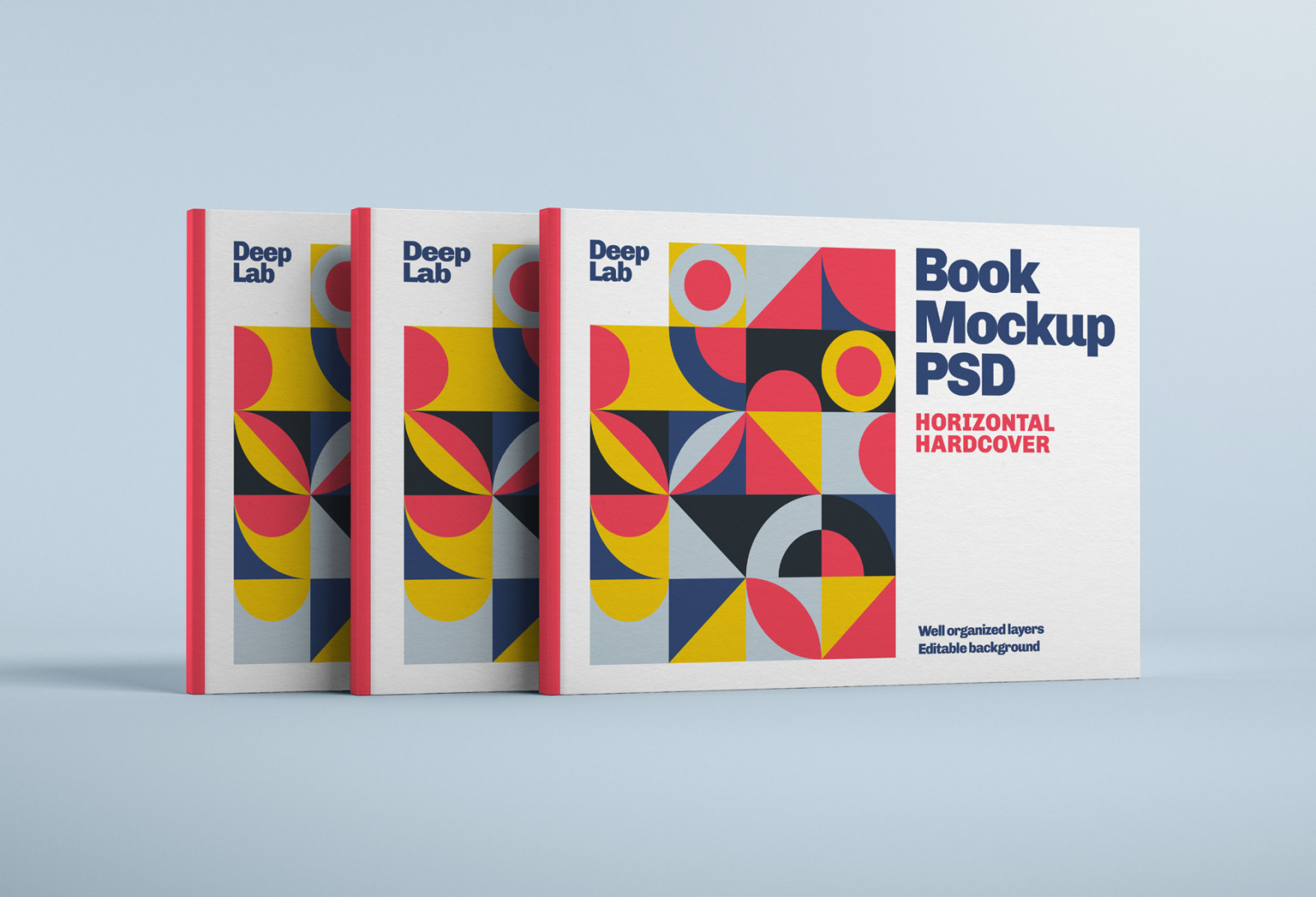 Download Horizontal Book Cover Mockup Set In Product Mockups On Yellow Images Creative Store PSD Mockup Templates