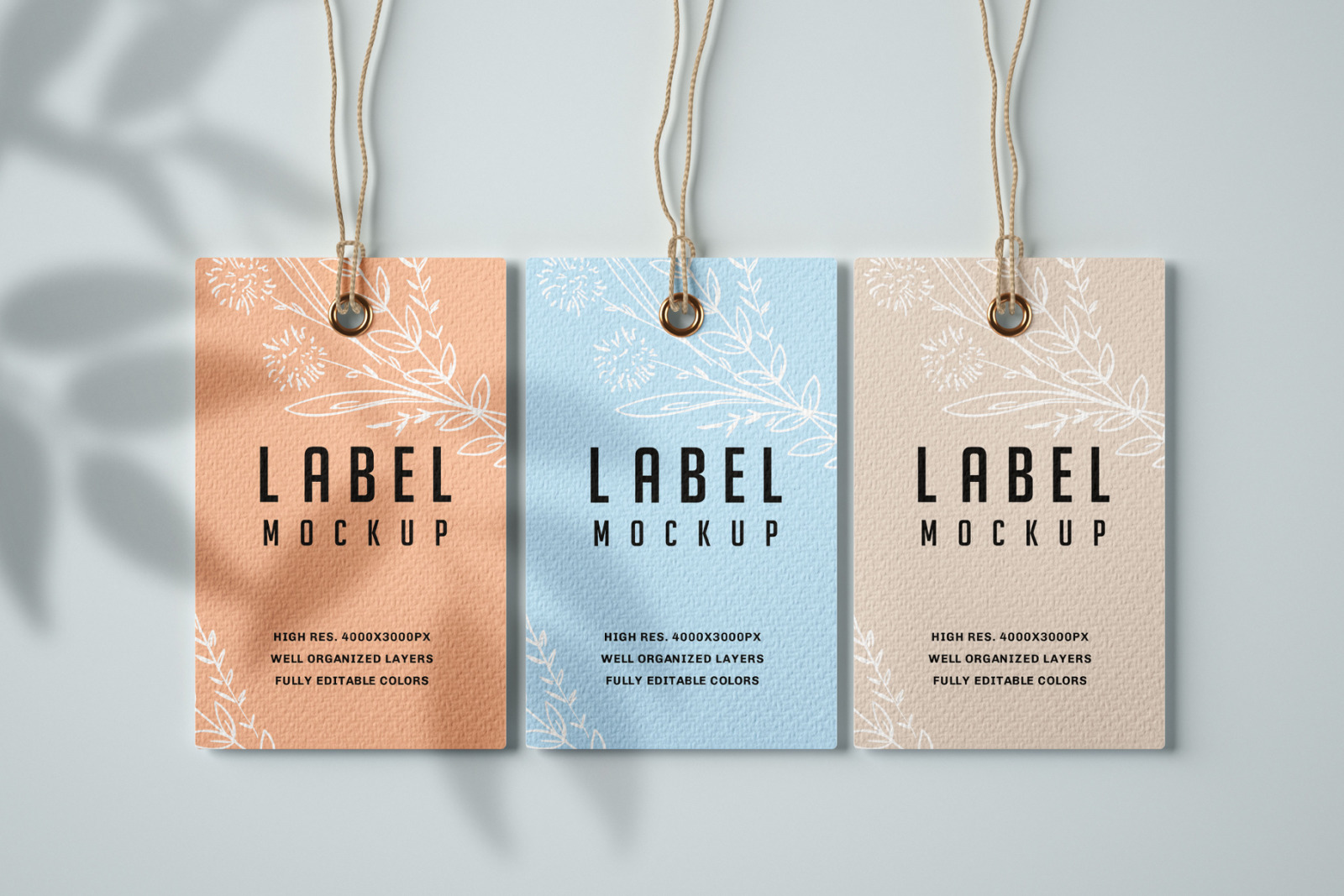 Download Paper & Kraft Label Mockup Set in Product Mockups on Yellow Images Creative Store