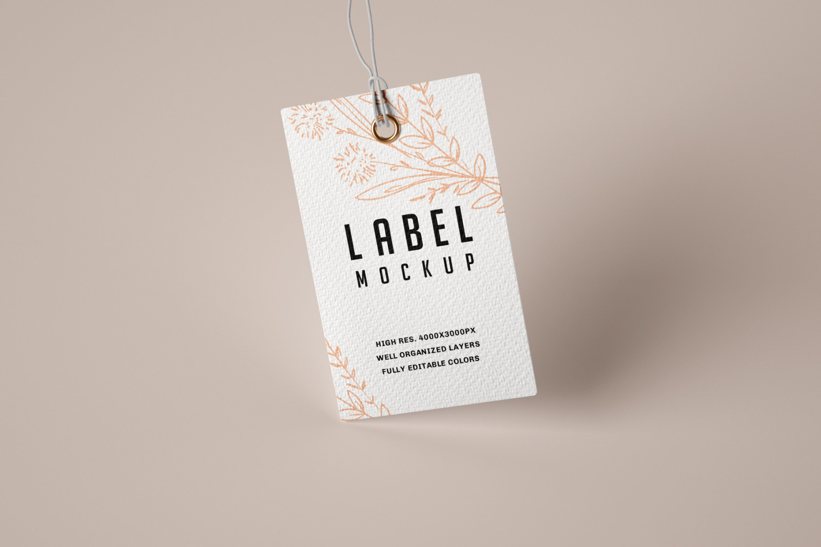 Download Paper Kraft Label Mockup Set In Product Mockups On Yellow Images Creative Store PSD Mockup Templates